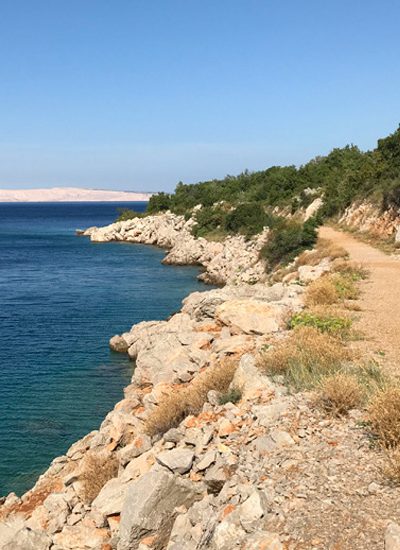 wandelpad langs adriatische kust