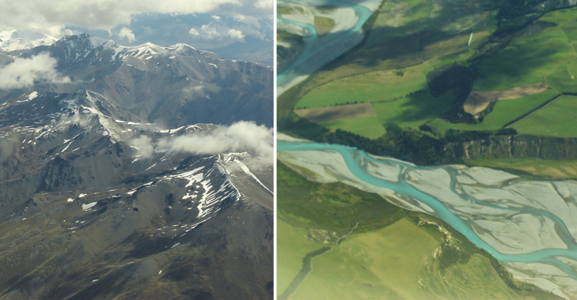 luchtfoto Nieuw-Zeeland
