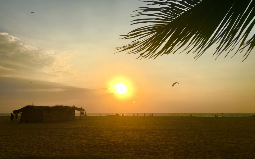 Zonsondergang strand Negombo