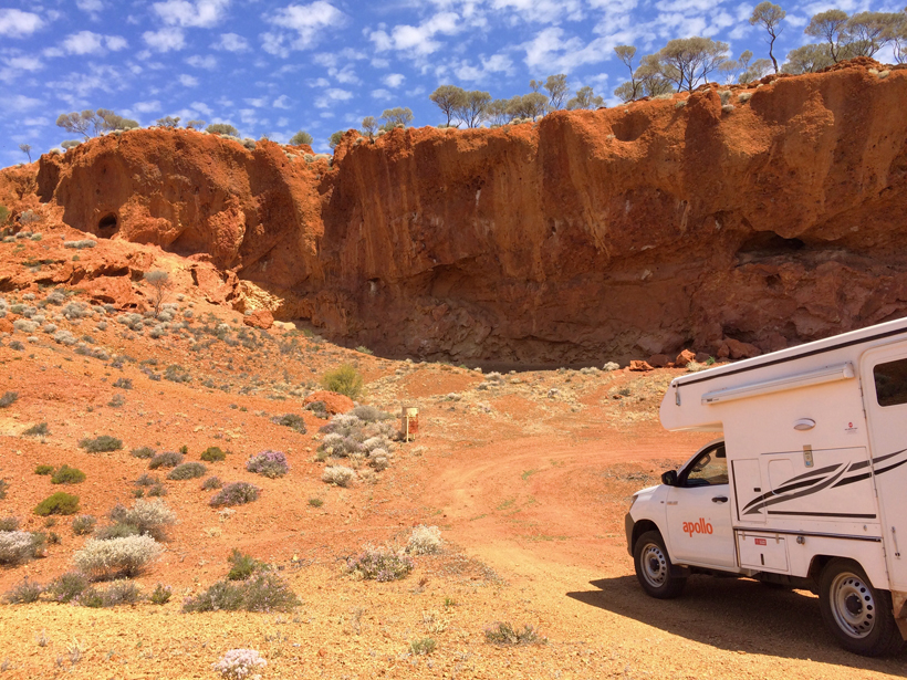 4x4 camper in golden outback