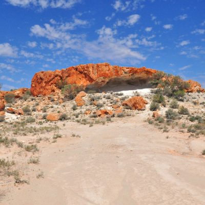 Rotsformaties en reuzenvaranen in de Golden Outback