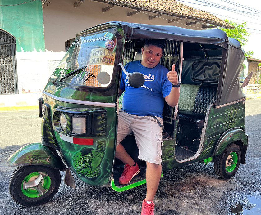 tuktuk uriel in granada nicaragua