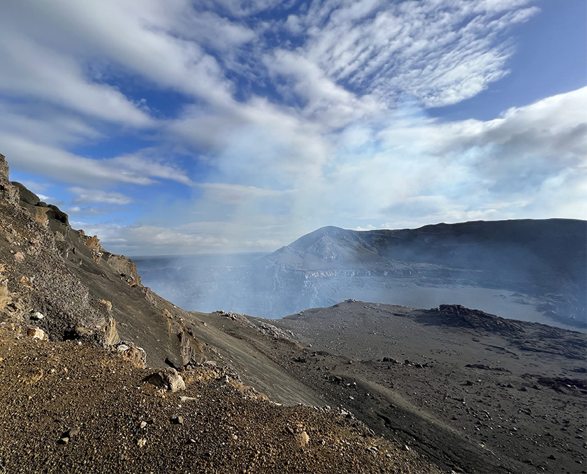 wandelpad rechts van vulkaan masaya