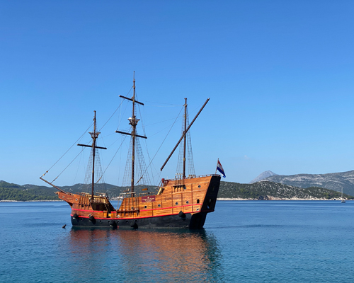 piratenschip naar eilanden dubrovnik in lopud