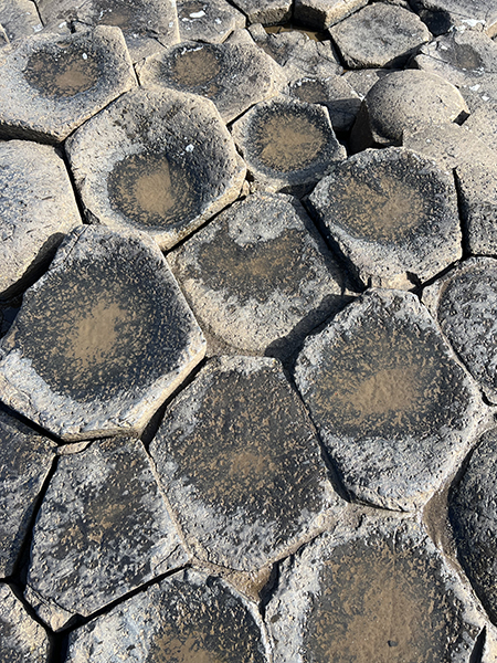 basaltkolommen aan de giant's causeway